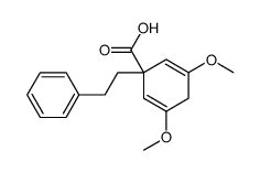 3,5-dimethoxy-1-(2-phenylethyl)cyclohexa-2,5-diene-1-carboxylic acid结构式