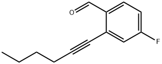 4-fluoro-2-(hex-1-yn-1-yl)benzaldehyde图片
