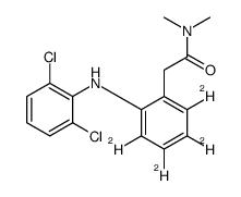 2-[(2,6-Dichlorophenyl)amino]-N,N-dimethylbenzeneacetamide-d4结构式
