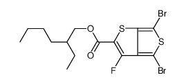 2-乙基己基4,6-二溴-3-氟噻吩并[3,2-c]噻吩-2-羧酸酯结构式