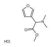 2-(N,N-dimethylamino)-2-(3'-furyl)acetic acid methyl ester hydrochloride Structure