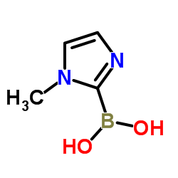 (1-甲基-1H-咪唑-2-基)硼酸结构式