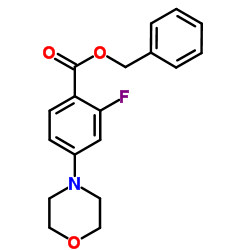 2-氟-4-吗啉苯甲酸苄酯结构式