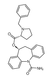 (R)-((S)-5-carbamoyl-10,11-dihydro-5H-dibenzo[b,f]azepin-10-yl) 1-benzylpyrrolidine-2-carboxylate Structure