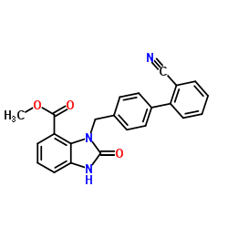 methyl 1-[(2'-cyanobiphenyl-4-yl)methyl]-2,3-dihydro-2-oxo-1H-benzimidazole-7-carboxylate Structure