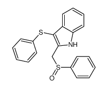 2-(benzenesulfinylmethyl)-3-phenylsulfanyl-1H-indole结构式