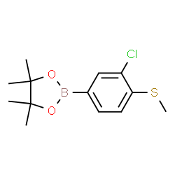 3-Chloro-4-(methylthio)phenylboronic acid pinacol ester结构式