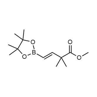 (E)-2,2-二甲基-4-(4,4,5,5-四甲基-1,3,2-二氧硼烷-2-基)丁-3-烯酸甲酯结构式