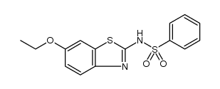 N-(6-乙氧基-2-苯并噻唑基)苯磺酰胺结构式