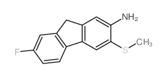 9H-Fluoren-2-amine,7-fluoro-3-(methylthio)- Structure