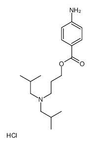 3-(4-aminobenzoyl)oxypropyl-bis(2-methylpropyl)azanium,chloride Structure