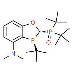 二叔丁基((2S,3S)-3-(叔丁基)-4-(二甲基氨基)-2,3-二氢苯并[D][1,3]氧杂磷杂环己烷-2-基)氧化膦结构式