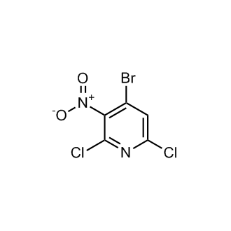 4-溴-2,6-二氯-3-硝基吡啶结构式
