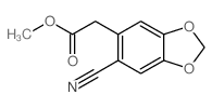 Methyl 2-(6-cyano-2H-1,3-benzodioxol-5-yl)acetate结构式