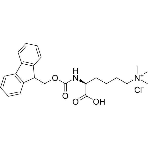 N-芴甲氧羰基-N',N',N'-三甲基-L-赖氨酸氯化物结构式