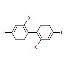 4,4'-Diiodo[1,1'-biphenyl]-2,2'-diol结构式