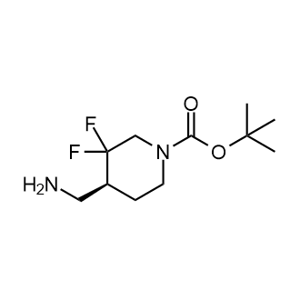 (S)-4-(氨基甲基)-3,3-二氟哌啶-1-羧酸叔丁酯结构式