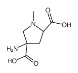 2,4-Pyrrolidinedicarboxylicacid,4-amino-1-methyl-,(2R,4R)-(9CI) Structure