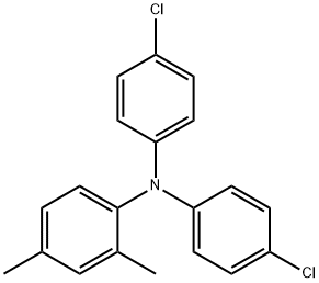 N,N-双(4-氯苯基)-2,4-二甲基苯胺结构式