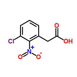 2-硝基-3-氯苯乙酸结构式