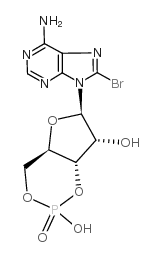 8-溴腺苷-3',5'-环单磷酸结构式