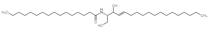 N-棕榈酰神经鞘氨醇结构式