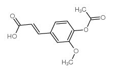 3-(4-乙酰氧基-3-甲氧基苯基)丙烯酸结构式