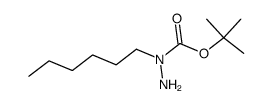 1-hexylhydrazinecarboxylic acid tert-butyl ester Structure