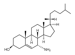 7α-aminocholest-5-en-3β-ol结构式