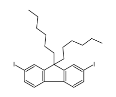 9,9-dihexyl-2,7-diiodofluorene结构式