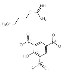 butylsulfanylmethanimidamide; 2,4,6-trinitrophenol结构式