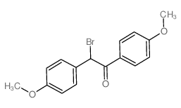 2-溴-1,2-双-(4-甲氧基苯基)-乙酮结构式