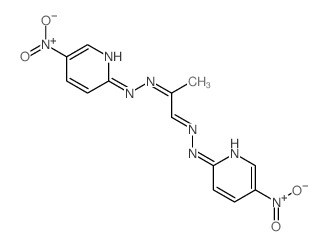 Propanal,2-[2-(5-nitro-2-pyridinyl)hydrazinylidene]-, 2-(5-nitro-2-pyridinyl)hydrazone Structure