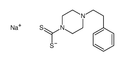 sodium,4-(2-phenylethyl)piperazine-1-carbodithioate Structure