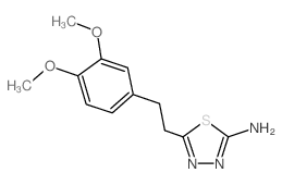5-[2-(3,4-Dimethoxy-phenyl)-ethyl]-[1,3,4]-thiadiazol-2-ylamine结构式