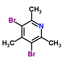 3,5-二溴-2,4,6-三甲基吡啶结构式
