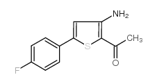 1-[3-氨基-5-(4-氟苯基)-2-噻吩-1-乙酮结构式