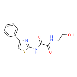 ethanediamide, N-(2-hydroxyethyl)-N'-(4-phenyl-2-thiazolyl structure