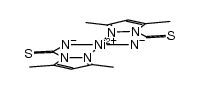 Ni(3,5-dimethyl-1-thiocarboxamidepyrazole(-1H))2结构式