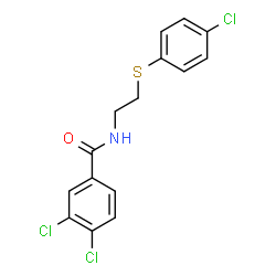 3,4-DICHLORO-N-(2-[(4-CHLOROPHENYL)SULFANYL]ETHYL)BENZENECARBOXAMIDE Structure