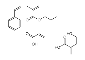 2-甲基-2-丙烯酸丁酯与乙烯基苯、2-丙烯酸-2-羟乙基酯和2-丙烯酸的聚合物结构式