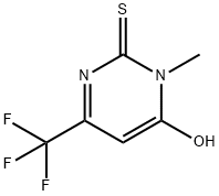 6-hydroxy-1-methyl-4-(trifluoromethyl)-2(1h)-pyrimidinethione结构式