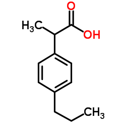 2-(4-丙基苯基)丙酸结构式