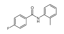 BENZAMIDE, 4-FLUORO-N-(2-METHYLPHENYL)-结构式