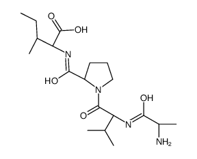 (2S,3S)-2-[[(2S)-1-[(2S)-2-[[(2S)-2-aminopropanoyl]amino]-3-methylbutanoyl]pyrrolidine-2-carbonyl]amino]-3-methylpentanoic acid Structure