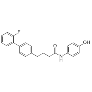 4-[4-(2-fluorophenyl)phenyl]-N-(4-hydroxyphenyl)butanamide结构式