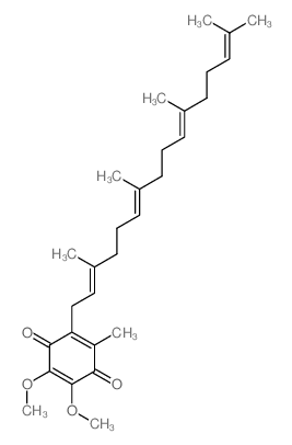 2,5-Cyclohexadiene-1,4-dione,2,3-dimethoxy-5-methyl-6-[(2E,6E,10E)-3,7,11,15-tetramethyl-2,6,10,14-hexadecatetraen-1-yl]- structure