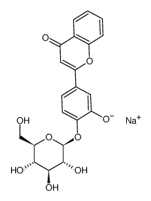 3',4'-Dihydroxyflavone-4'-beta-D-glucopyranosidesodiumsalt结构式