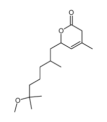 6-(6-methoxy-2,6-dimethylheptyl)-4-methyl-3,6-dihydro-2H-pyran-2-one Structure