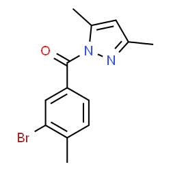 (3-Bromo-4-methylphenyl)(3,5-dimethyl-1H-pyrazol-1-yl)methanone Structure